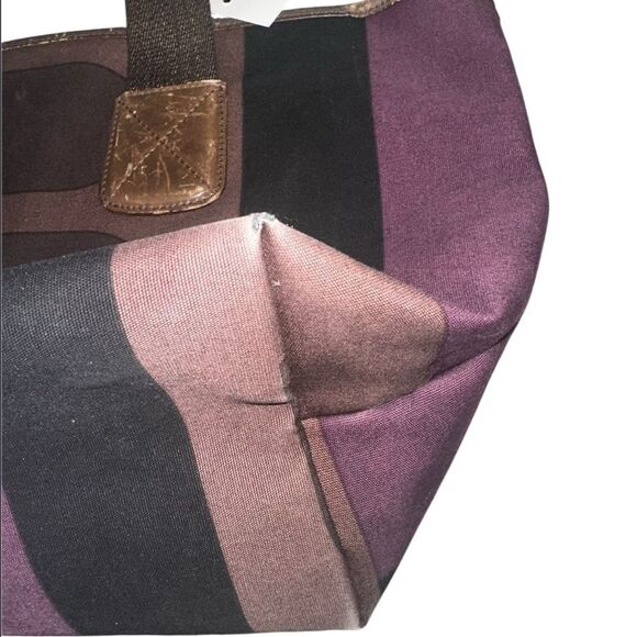 Bally Brown and Purple Tote Bag. - Picture 12 of 16